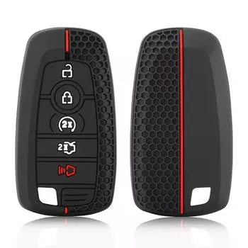 Силиконовый чехол для автомобильного ключа чехол кожа для Ford Maverick Focus Edge Explorer Expedition Everest Fusion Mondeo Mustang Raptor Bronco чёрный