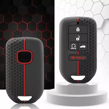 Силиконовый чехол для автомобильного ключа, чехол-брелок для Honda CRV CR-V Fit Civic Accord HR-V HRV City Odyssey XR-V, защитный держатель красный