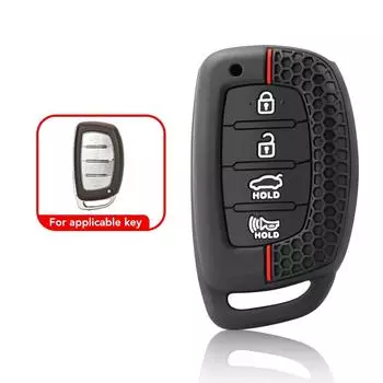 Силиконовый чехол для автомобильного ключа чехол для ключа для Hyundai Tucson Santa Fe Rena Sonata Elantra Creta Ix35 Ix45 I10 I30 I40 Аксессуары чёрный
