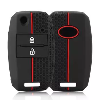 Силиконовый чехол для автомобильного ключа, чехол-брелок для KIA RIO 3 K2 K3 K4 K5 Sportege Picanto Optima Soul Ceed Sorento Forte Stinger Cerato чёрный