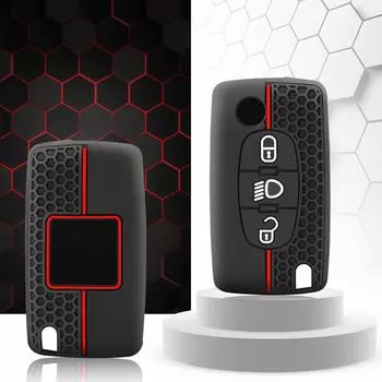 Силиконовый чехол для автомобильного ключа Citroen C5 X7 C4 Picasso Cactus Berlingo C3 Xsara C6 C8 C5 эксклюзивный складной чехол с 3 кнопками защита чёрный