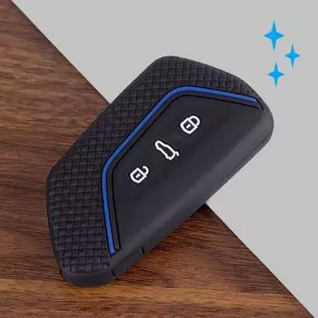 Силиконовый чехол для автомобильного ключа, держатель для брелока, накладка, автомобильные аксессуары для VW Golf 8 Mk8 GTI GTD R ID3 ID4 2020, украшение