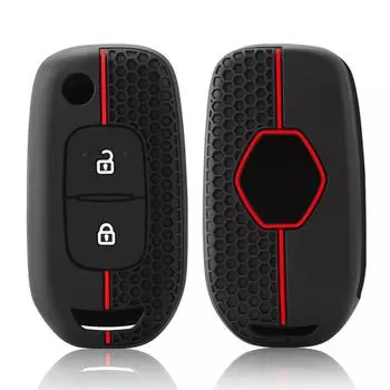 силиконовый чехол для автомобильного ключа дистанционного управления для Renault Sandero Stepway Logan 2 clio 5 Arkana captur Kadjar daster twingo trafic kwid чёрный