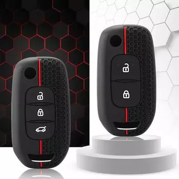 силиконовый чехол для автомобильного ключа дистанционного управления для Renault Sandero Stepway Logan 2 clio 5 Arkana captur Kadjar daster twingo trafic kwid чёрный