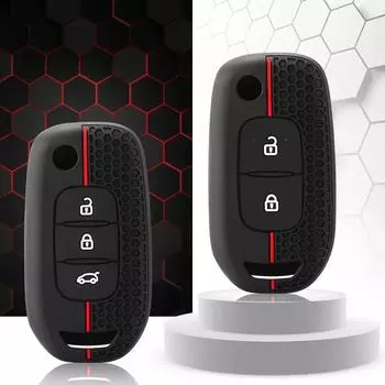 силиконовый чехол для автомобильного ключа дистанционного управления для Renault Sandero Stepway Logan 2 clio 5 Arkana captur Kadjar daster twingo trafic kwid чёрный