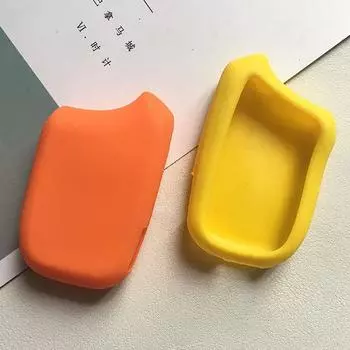 Силиконовый чехол для автомобильного ключа для Steel Mate DOT, двусторонняя автомобильная сигнализация, чехол для ключа в Россию, DOT Silicone Key Cover жёлтый