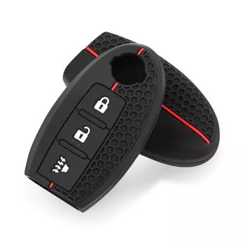 Силиконовый чехол для автомобильного ключа для Nissan Tiida Qashqai J11 J10 Micra Kicks Altima X-Trail Fuga Navara Leaf Note Sentra Murano чёрный