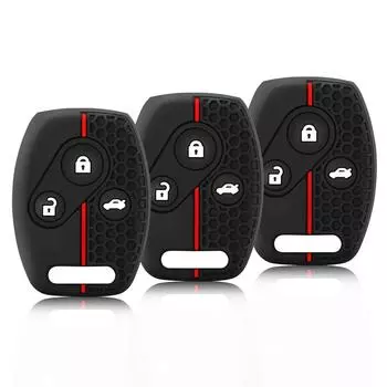 Силиконовый чехол для автомобильного ключа для Honda Civic 2006-2011 2017 Accord CRV 2003 2007 Jazz HRV чёрный