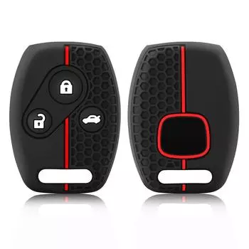 Силиконовый чехол для автомобильного ключа для Honda Civic 2006-2011 2017 Accord CRV 2003 2007 Jazz HRV чёрный
