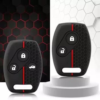 Силиконовый чехол для автомобильного ключа для Honda Civic 2006-2011 2017 Accord CRV 2003 2007 Jazz HRV чёрный