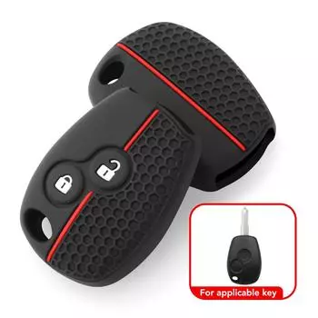 Силиконовый чехол для автомобильного ключа для Renault Clio Scenic Megane Duster Sandero Captur Twingo Modus Car Remote Key чёрный