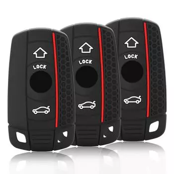 Силиконовый чехол для автомобильного ключа для BMW E90 E60 E70 E87 3 5 6 серии M3 M5 X1 X5 X6 Z4 чехол для брелка пульт дистанционного управления держатель для ключей чёрный