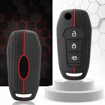 Силиконовый чехол для автомобильного ключа для Ford F-150 F-250 F-350 Explorer Ranger KA Fiesta Mondeo чехол для бесключевого дистанционного брелока Shell Skin Holder