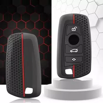 Силиконовый чехол для автомобильного ключа для BMW 1 2 3 4 5 6 7 серии X1 X3 X4 X5 X6 F36 F25 F26 F30 F34 F10 F07 F20 Z10 G30 F15 F16 красный