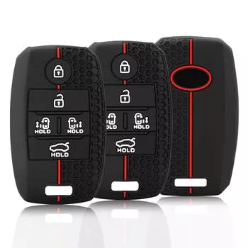 Силиконовый чехол для автомобильного ключа для Kia Sorento Sedona 2020 Sportage Grand Carnival 2019 держатель K5 Kx3 K4 5 6 кнопки чехол для ключа аксессуары чёрный