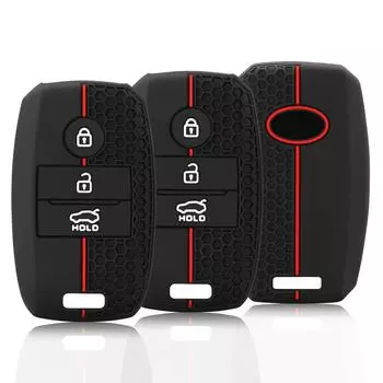 Силиконовый чехол для автомобильного ключа для Kia Picanto Sportage 2017 2020 RIO 3 Cerato 4 Soul K5 Ceed Optima Seltos Sorento Аксессуары чёрный