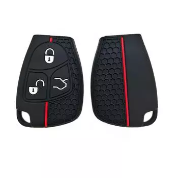 Силиконовый чехол для автомобильного ключа для старого Mercedes-Benz B200/S350/E280 2 Keys чёрный