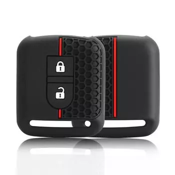 Силиконовый чехол для автомобильного ключа Fob Rubber Cover для Nissan Micra K12 Note Navara Qashqai J10 Primera Almera Sunny X-Trail чёрный