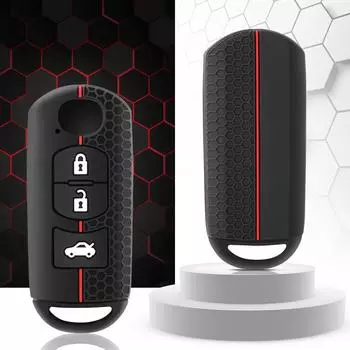 Силиконовый чехол для автомобильного ключа MAZDA 2 3 5 6 CX-3 CX-5 CX-7 CX-9 Speed Miata MX5 Shell Jacket Protector 2 3 4 B чёрный