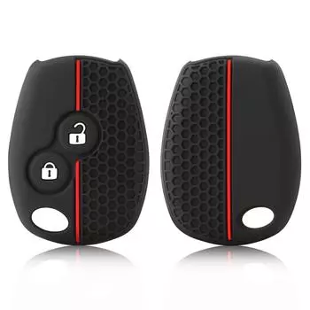 Силиконовый чехол для автомобильного ключа с 2 кнопками для Renault Kangoo DACIA Scenic Megane Sandero Captur Twingo Modus с 2/3 кнопками чёрный