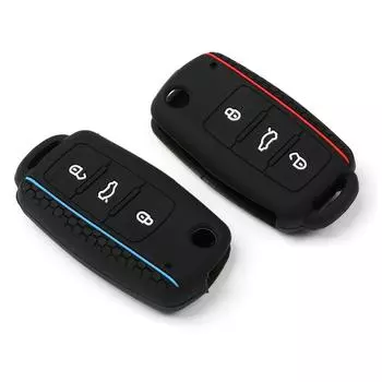 Силиконовый чехол для автомобильного ключа с 3 кнопками для VW Golf 4 5 6 7 Bora Jetta POLO MK4 MK6 Bora Passat B5 B6 Superb Tiguan Beetle