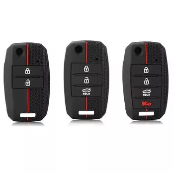Силиконовый чехол для автомобильного ключа с 2/3/4 кнопками для Kia Rio 3 K2 Ceed Cerato K3 Sportage 4 Picanto K5 Optima Sorento Forte Stinger 2017 2018 2 buttons