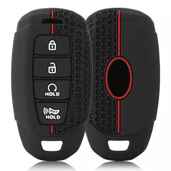 Силиконовый чехол для автомобильного ключа с полным покрытием Shell Fob для Hyundai Santa I30 IX35 Encino KONA Solaris Azera Grandeur Elantra Accent Fe чёрный