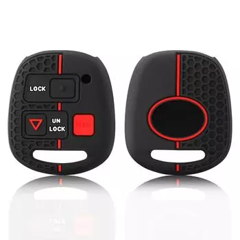 Силиконовый чехол для автомобильного ключа Shell Fob для TOYOTA Avensis Camry Corolla RAV4 PRADO YARIS Tarago FJ Cruiser Land for Lexus Key Case чёрный