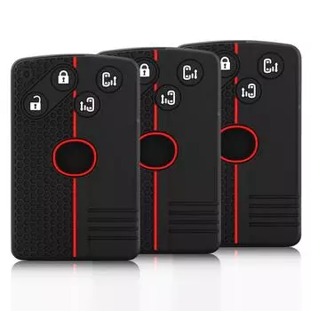 Силиконовый чехол для автомобильного ключа, защитная оболочка, резиновая сумка-держатель для Mazda 5 6 CX-7 CX-9 RX8 MX5 Miata4, кнопки, бесключевой держатель чёрный