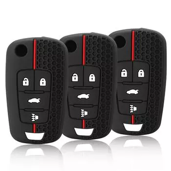 Силиконовый чехол для автомобильного ключа Защитный чехол для Chevrolet Cruze Impala Camaro Garna Equinox Volt Yakista AVEO Impala GMC Terrain чёрный