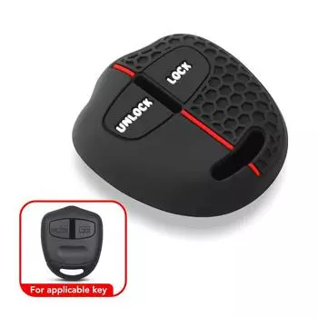 Силиконовый чехол для автомобильного ключа, защитный чехол для Mitsubishi Evolution Lancer EX Grandis Outlander Triton Pajero ASX чёрный