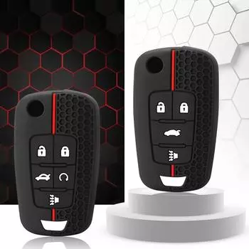 Силиконовый чехол для автомобильного ключа Защитный чехол для Chevrolet Cruze Impala Camaro Garna Equinox Volt Yakista AVEO Impala GMC Terrain чёрный