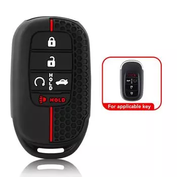 Силиконовый чехол для автомобильного пульта дистанционного управления брелоком протектор держатель для Honda Civic 11th Accord HR-V CR-V CRV 2023 2024 автомобильные аксессуары чёрный