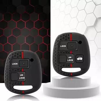 Силиконовый чехол для автомобильного пульта дистанционного управления, держатель для ключа, чехол для Toyota FJ Cruiser Land Yaris Echo, Lexus ES GS LS IS RX SC LX RX400h чёрный