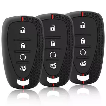 Силиконовый чехол для автомобильного пульта дистанционного управления для Chevrolet Cruze Volt Malibu Equinox Camaro 2016 2017 2018 2019 держатель для брелка чёрный