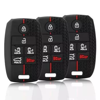 Силиконовый чехол для автомобильного пульта дистанционного управления для Kia New Sedona Grand Carnival Snugly Sorento L580 Аксессуары для Kia Doule Carnival чёрный
