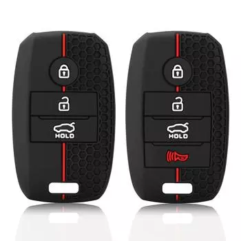 Силиконовый чехол для автомобильного пульта дистанционного управления, чехол-брелок для KIA Sportage Cerato Optima K2 K3 K4 K5 RIO Picanto Soul Sorento Sedona чёрный