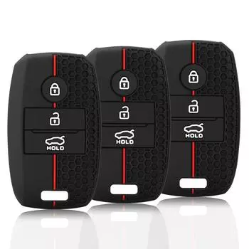 Силиконовый чехол для автомобильного пульта дистанционного управления Smart Key для KIA Rio Rio5 Sportage Ceed Cerato K3 KX3 K4 K5 Sorento Optima Picanto чёрный