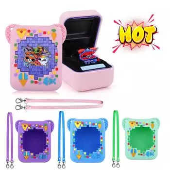 Силиконовый чехол для Bitzee Digital Pet Case защитный чехол для кожи анти-падение шейный обруч подвесной держатель для защиты шеи аксессуары синий