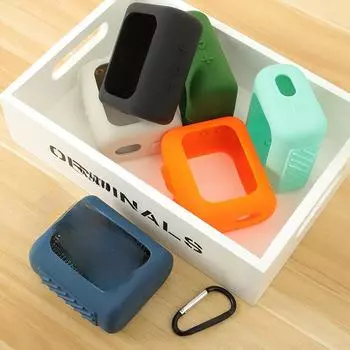 Силиконовый чехол для Bluetooth-динамика JBL GO3: Защитный чехол Gold Brick и переносная сумка для хранения оранжевый