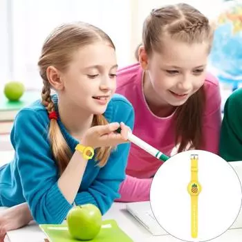 Силиконовый чехол для браслета, анти-потерянный держатель локатора, прочный защитный чехол, ремешок для часов Apple Airtag жёлтый