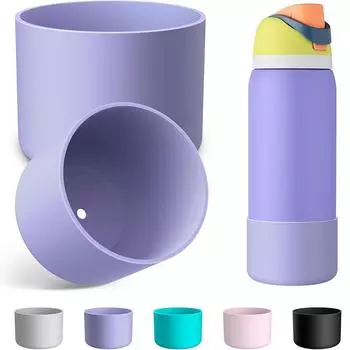 Силиконовый чехол для бутылки с водой Owala 24 унции 32 унции 40 унций, противоскользящий защитный рукав, нижний бампер, протектор для Freesip, Twist чёрный