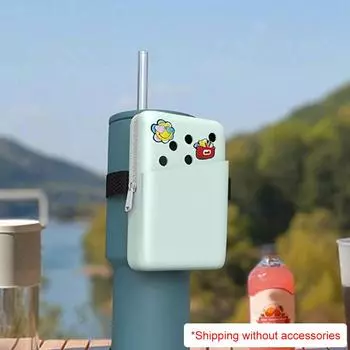 Силиконовый чехол для бутылки с водой с картами, ключами, карманом, сумкой для стакана Stanley Cup, ручными спортивными аксессуарами для бутылок в спортзале фиолетовый