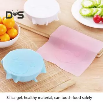 Силиконовый чехол для чаши, эластичная пылезащитная пленка, уплотнительная крышка для хранения продуктов, бытовые принадлежности розовый