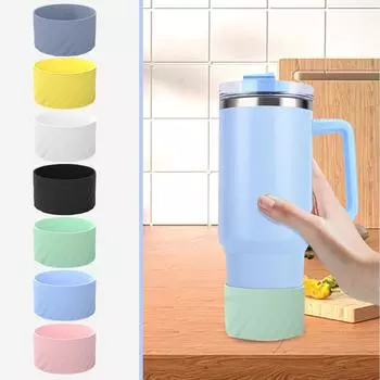 Силиконовый чехол для чашки для воды Защитный чехол для чашки для воды Прямая нескользящая изоляционная крышка для чашки Удобная крышка для занятий спортом на открытом воздухе One Size жёлтый