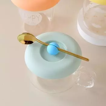 Силиконовый чехол для чашки, круглый, чай, кофе, герметичные крышки, пылезащитные, многоразовые, крышки для напитков, термостойкие кружки, чашки, аксессуары для питья синий