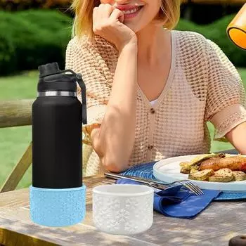 Силиконовый чехол для чашки, противоскользящий чехол для кружки, защитный чехол для стакана, зима, рождество