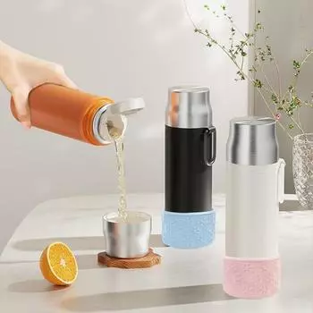 Силиконовый чехол для чашки Yousheng, противоскользящий защитный чехол для кружки, зимняя рождественская текстура со снежинками, противоударный чехол для бутылки