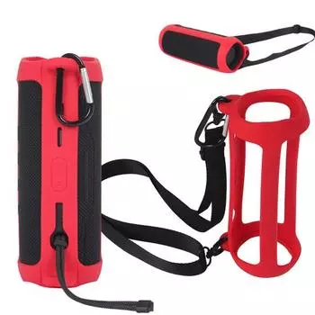 Силиконовый чехол для динамика для JBL Charge 5, водонепроницаемый портативный Bluetooth-совместимый чехол для динамика, защитный чехол для переноски, мягкий чехол синий