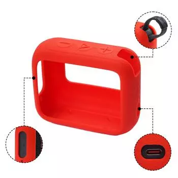 Силиконовый чехол для динамика с карабином, защитный чехол, ударопрочный дорожный чехол для портативного динамика BT JBL GO 4 фиолетовый